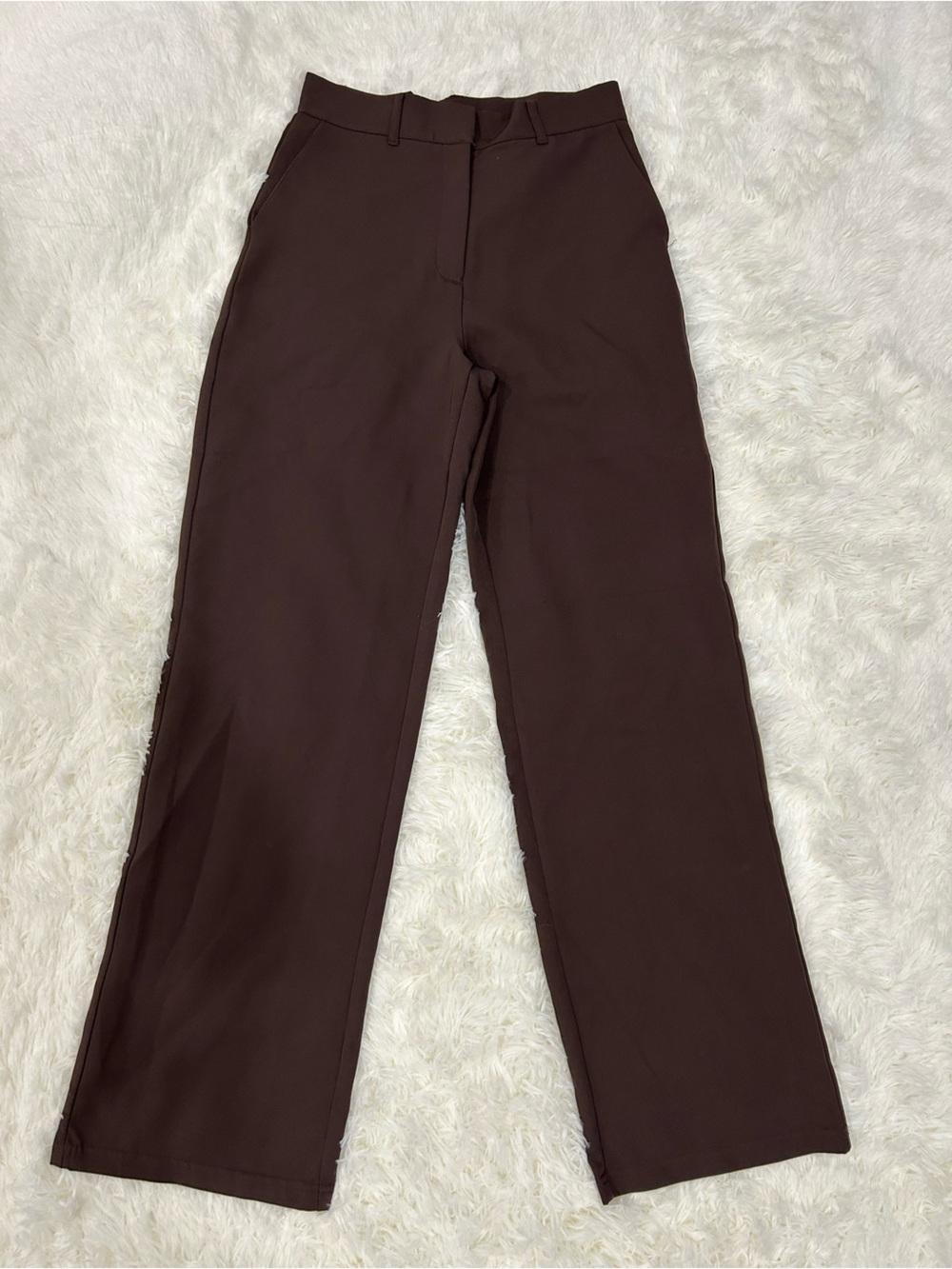Women’s Straight-Leg Brown Dress Pants